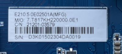 MAIN PARA SMART TV SANSUI ROKU UHD   ((NUEVA)) / NUMERO DE PARTE 21201-03579 / CV817-KH / 7.T817KH220000.0E1 / E210.50E02501A(MFG) / D3K01502304DA0019 / 0405DDAB5BD4 / MODELO SMX55P7UR - Imagen 2